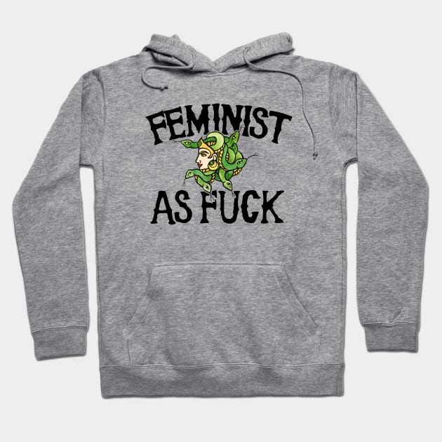 Feminist as FUCK Hoodie by bubbsnugg